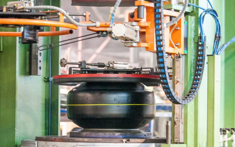 tyre production machine at modern bright factory